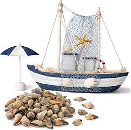 com-four® 3-teiliges Maritimes Dekorationsset mit 