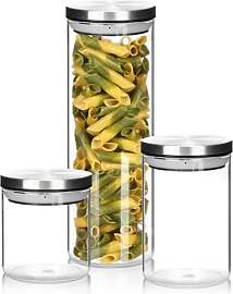 com-four® 3-teiliges Vorratsdosen-Set -