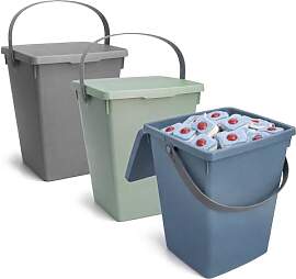 com-four® 3x Aufbewahrungsbox mit Deckel &