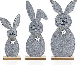 com-four® 3X Deko Aufsteller für Ostern -
