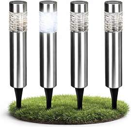 com-four® 4x Solarleuchte für Außen -