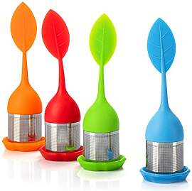 COM-FOUR® 4x Tee-Ei aus rostfreiem Edelstahl und