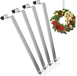 com-four® 4x Türhaken aus Edelstahl - 27 cm