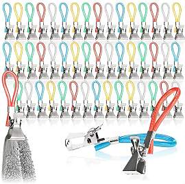 com-four® 50x Handtuchhalter-Clips aus Kunststoff 
