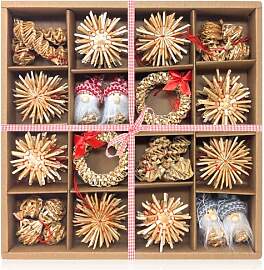 com-four® 56-teiliges Set Christbaumschmuck -