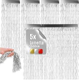 com-four® 5X Lametta - silberfarbene