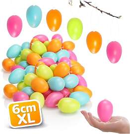 com-four® 72x Ostereier XL zum Aufhängen 6 cm -