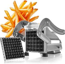 com-four® Pommesschneider - Kartoffelpresse mit 2 