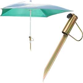 com-four® Sonnenschirmhalter aus Stahl -