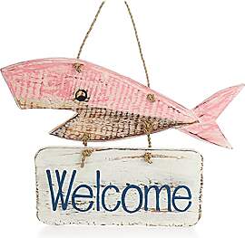 com-four® Türschild "Welcome" - Deko