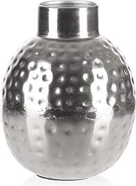 com-four® Vase aus Metall - Metallvase für