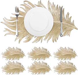 comfoyar Tischsets Gold Rund 6er Set, 30 x 51cm