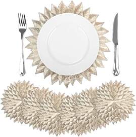 comfoyar Tischsets Gold Rund 6er Set, 38cm