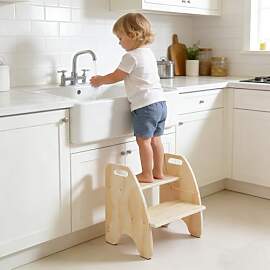Comfoyar Tritthocker Kinder Holz, 2 Stufenhocker