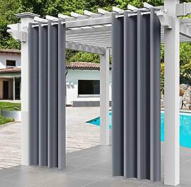 Comlax Outdoor Vorhänge Wetterfest, 132x275cm