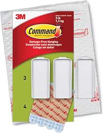 Command PH044-3NA Large Canvas Hangers, Indoor Use 