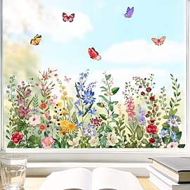 COMOOKA 3 Bögen Fensterbilder Sommer Frühling