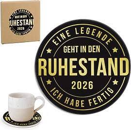 COMOOKA Rente Untersetzer Ruhestand Geschenk 2026