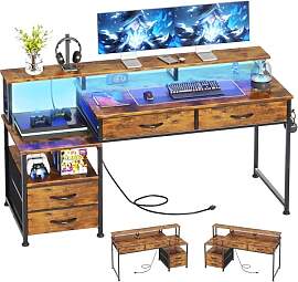 Computerschreibtisch mit 4 Schubladen &