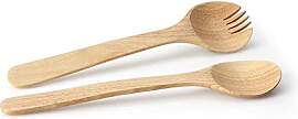 Continenta Holz Salatbesteck 31 cm, 2-teilig,