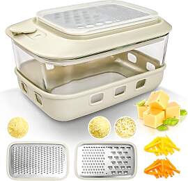 COOK A FUTURE Käsereibe mit Glas Behälter und