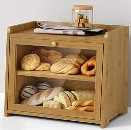 Cookery Brotkasten 2 Etagen aus Bambus Brotbox aus 