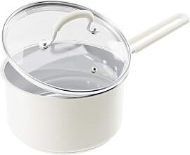 COOKNANO Milchtopf mit Abdeckung 18 cm, Edeastahl