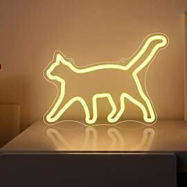 CoolGift Mart Katze Neon-Schild, Katze Lampe