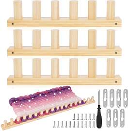 Coopay Holz Strickrahmen für Chunky Wolle, 3 in 1 