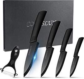 CORESLUX Keramikmesser Set, 4 Keramik