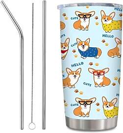 Corgi Theme Coffee To Go Becher, Edelstahl