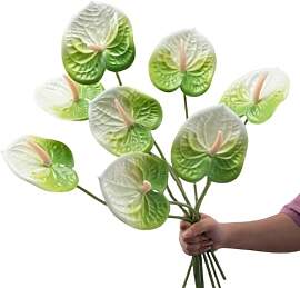 Corkwaw Künstliche Anthurium-Blumen, fühlen sich 