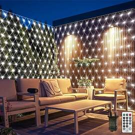 CORST 6x2M Lichternetz Außen Mesh Lichterkette