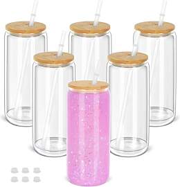 Cosictic 20 OZ Glas-Schneekugel-Tumbler mit