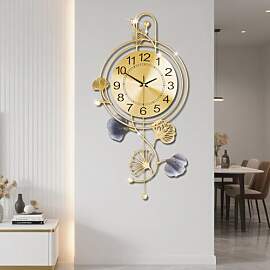 Coslife Wanduhr mit Goldenem Zifferblatt, Grünem