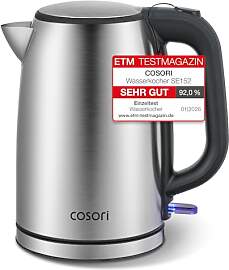 COSORI Wasserkocher Edelstahl, BPA frei, 1,7 L,