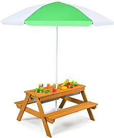 COSTWAY 3 in 1 Kinder Picknicktisch, Gartentisch