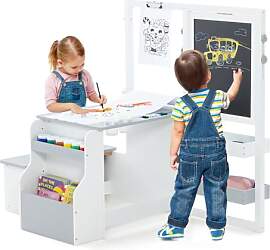 COSTWAY 6 in 1 Kinder Staffelei Set, Standtafel