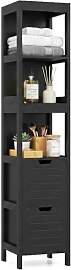 COSTWAY Badschrank schmal, Badezimmerschrank mit 2 