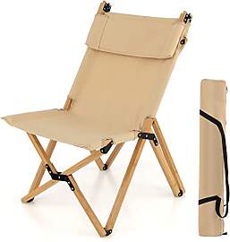 COSTWAY Campingstuhl mit 2-stufig Verstellbarer