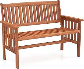 COSTWAY Gartenbank Holz, Holzbank wetterfest,