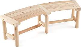 COSTWAY Gartenbank wetterfest, Holzbank ohne