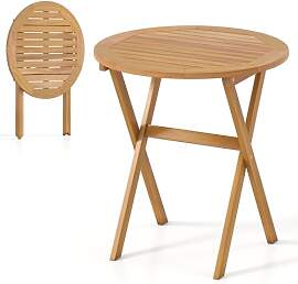 COSTWAY Gartentisch Klappbar Holz, Holztisch