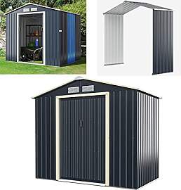 COSTWAY Gerätehaus Metall, Erweitert-213 x 191 x