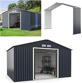 COSTWAY Gerätehaus Metall, Erweitert-340 x 319 x