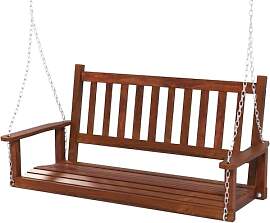 COSTWAY Hängebank aus Massivholz, 2-Sitzer