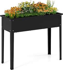 COSTWAY Hochbeet Metall, erhöhtes Gartenbeet bis