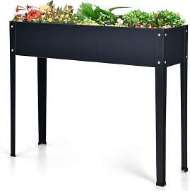 COSTWAY Hochbeet Metall, Pflanzkasten Blumenbeet