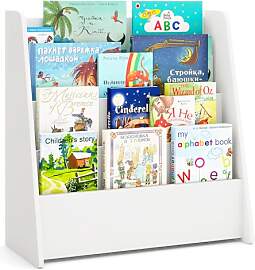 COSTWAY Kinderregal mit 4 Fächern, Bücherregal