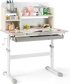 COSTWAY Kinderschreibtisch höhenverstellbar,